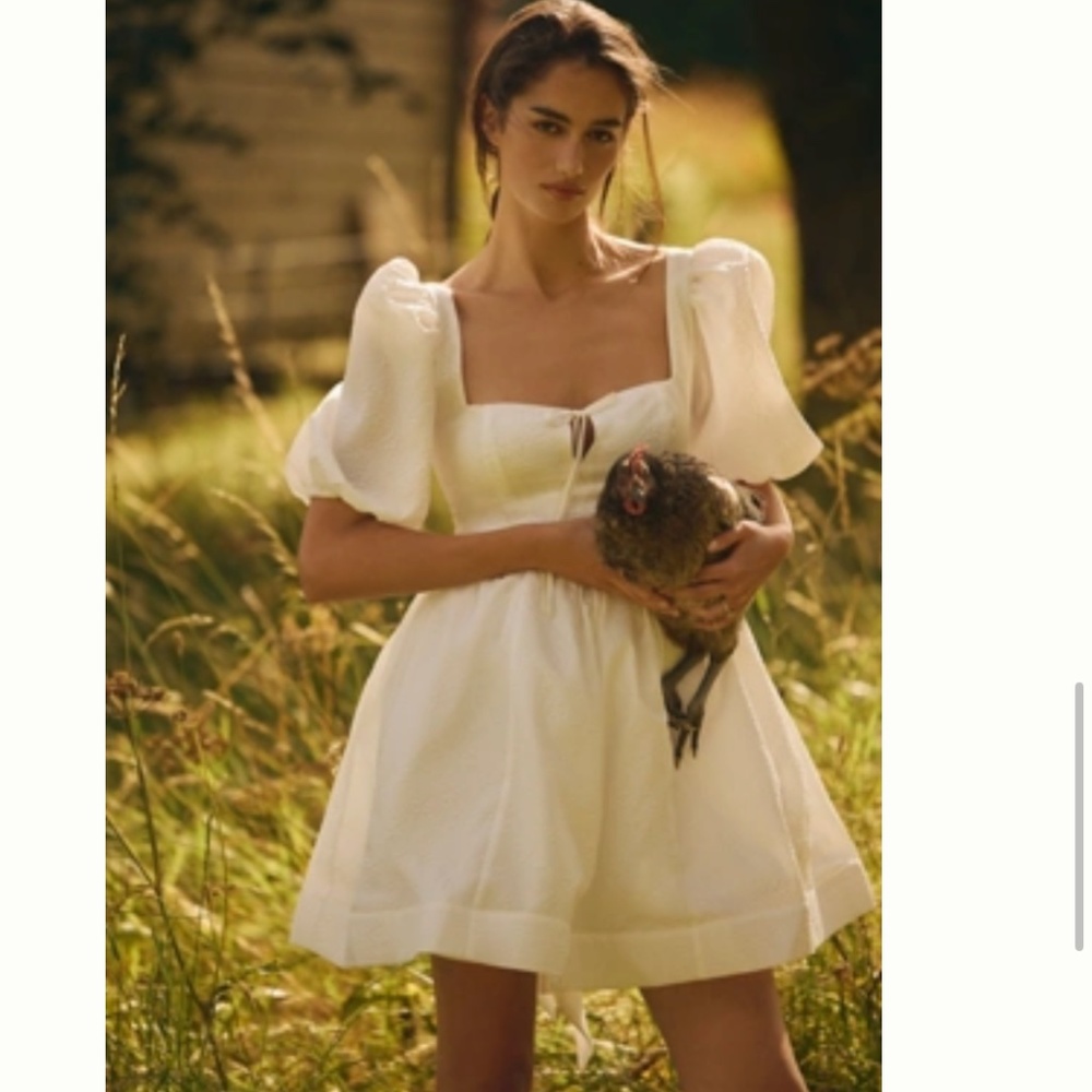 Brand New BHLDN mini white dress
